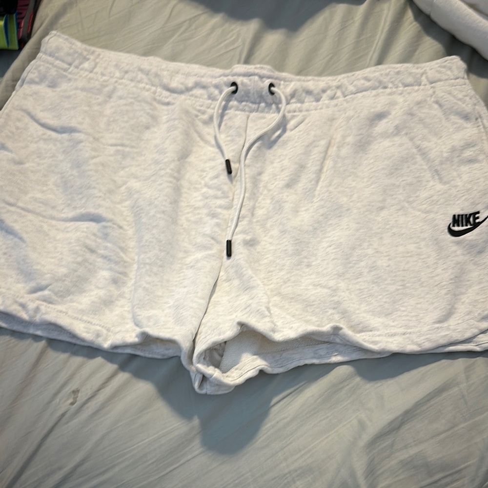 Nike Soft White/light gray Lounge Shorts